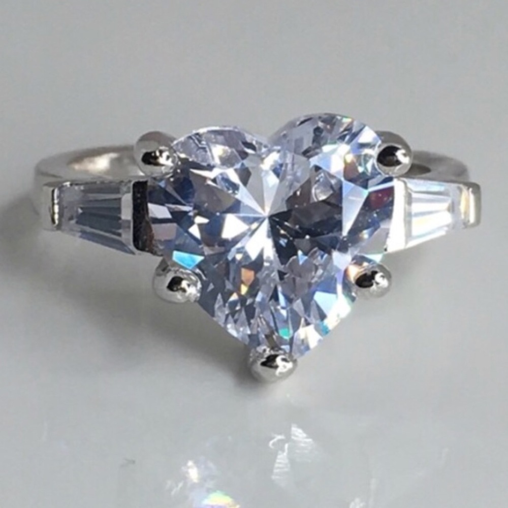 2ct heart shaped AAA CZ 925 Engagement ring